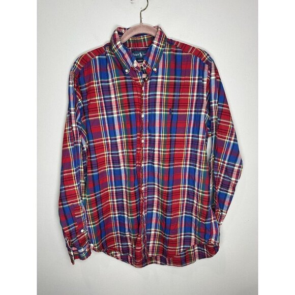 Ralph Lauren Other - Ralph Lauren Plaid Button-up Shirt Men’s Size Large Classic Fit Red Blue Green